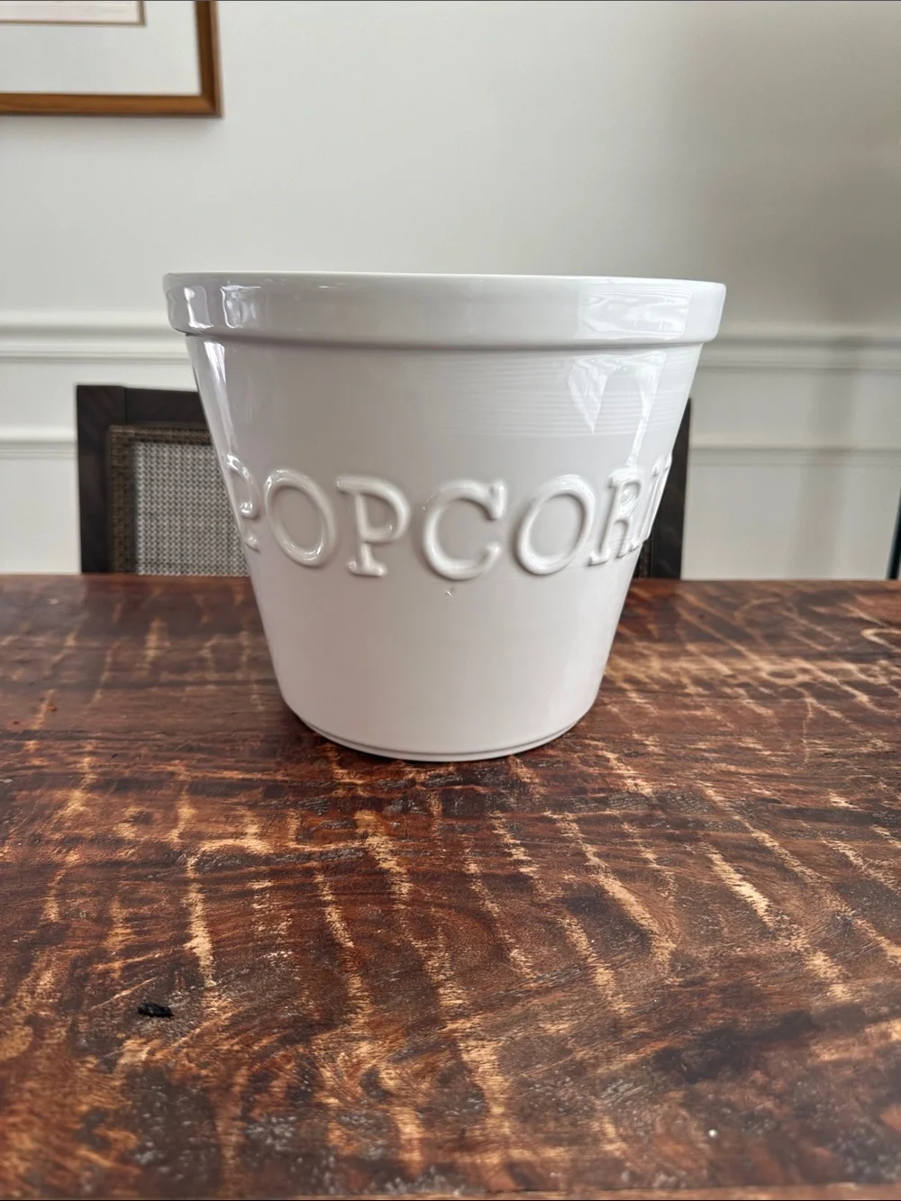 Crate & Barrel Ceramic Popcorn Bucket